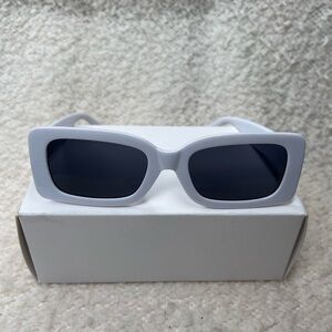 NWT Super Sunglasses Vintage Style Square Frame White